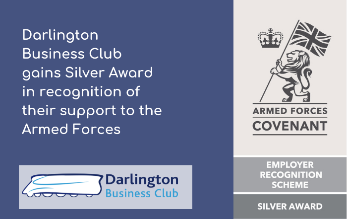 Darlington Business Club gains Silver Award in recognition of their support to the Armed Forces