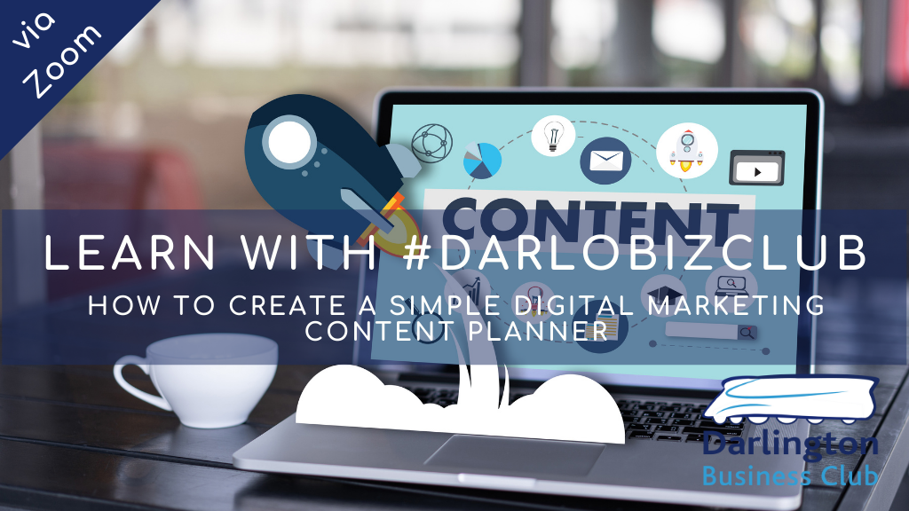 Learn with DarloBizClub How to create a simple digital marketing content planner (1024 × 576px)
