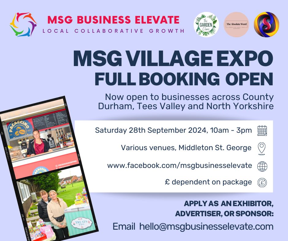MSG Village Expo | Organised by Darlington Business Club Member Katharine Matthews