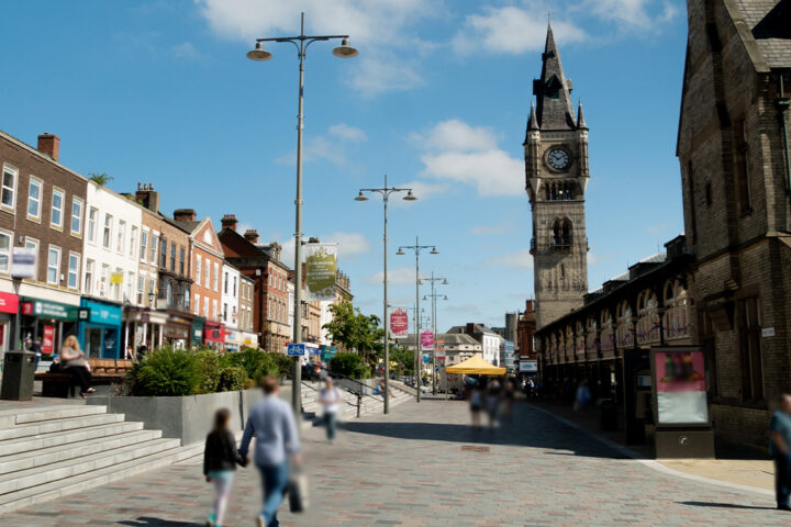 Picture of Darlington Town Centre with Clock Tower